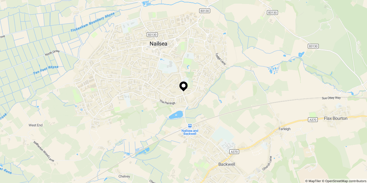 Approximate location of Trendlewood Way, Nailsea