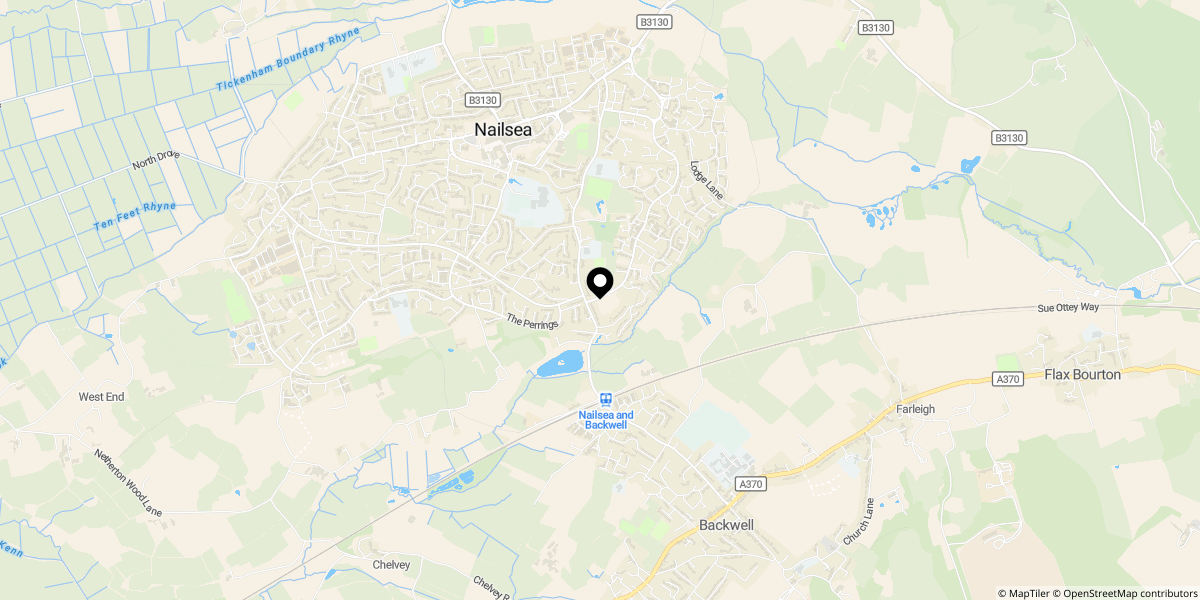 Approximate location of Trendlewood Way, Nailsea