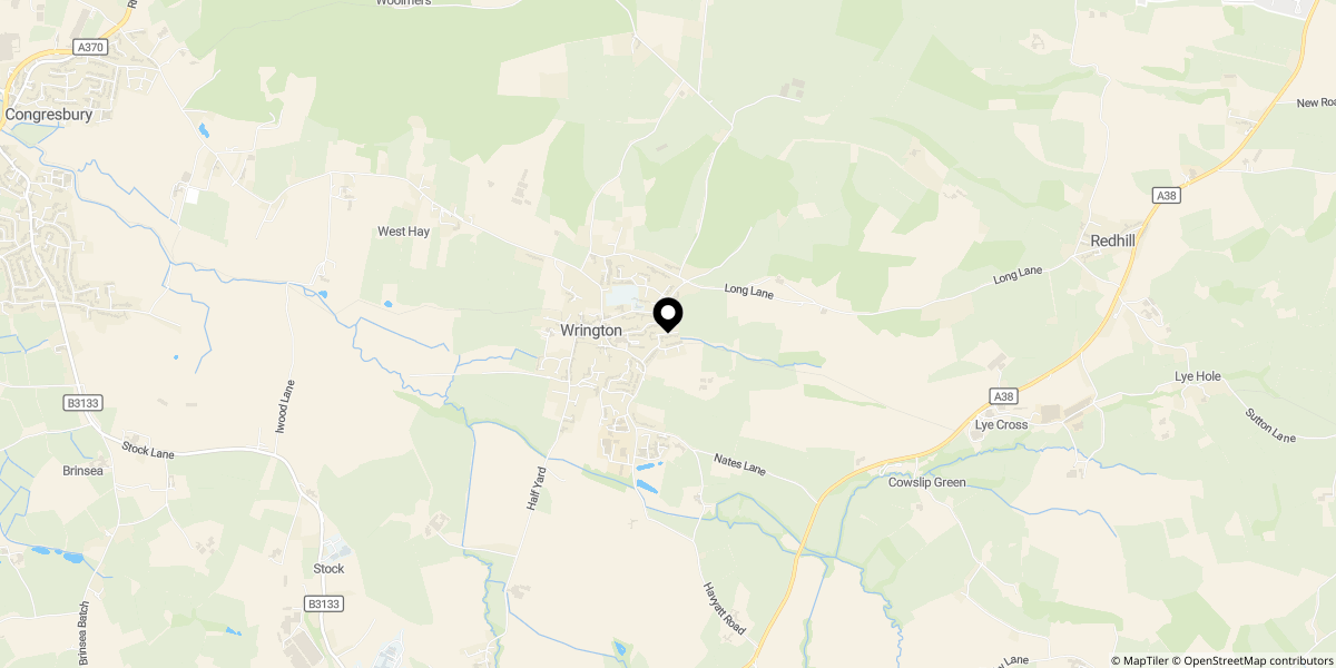 Approximate location of School Road, Wrington