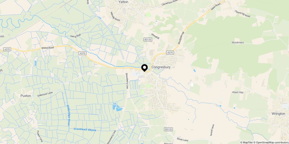 Approximate location of Bridge Farm Square, Congresbury