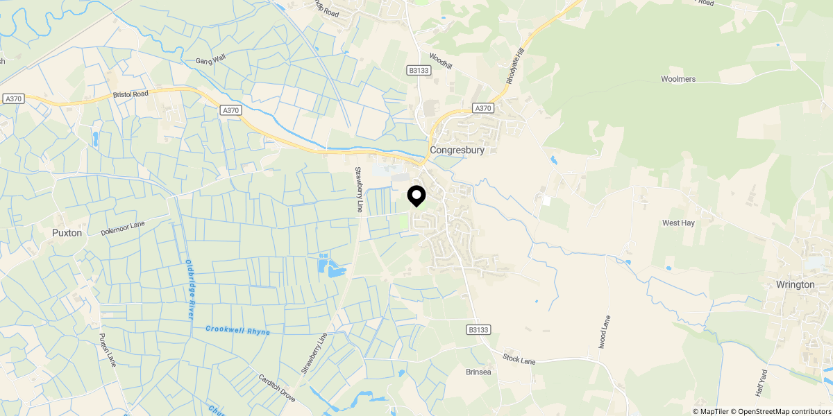 Approximate location of Stonewell Grove, Congresbury