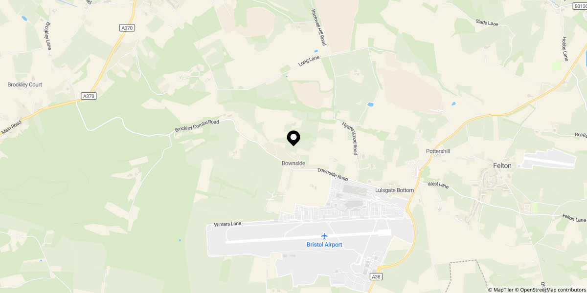 Approximate location of Downside Road, Backwell 
