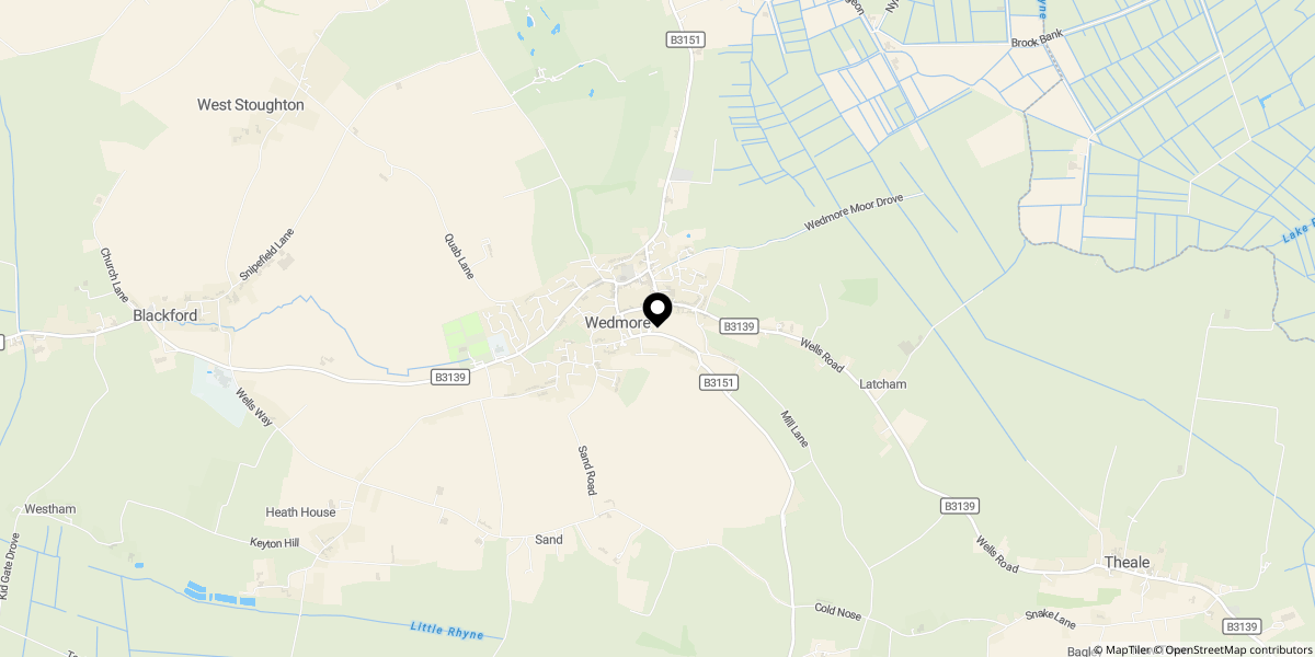 Approximate location of The Mendip, Cross Farm, Wedmore