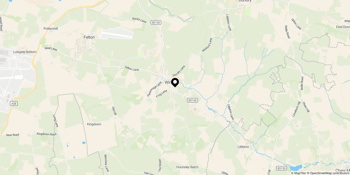 Approximate location of High Street, Winford