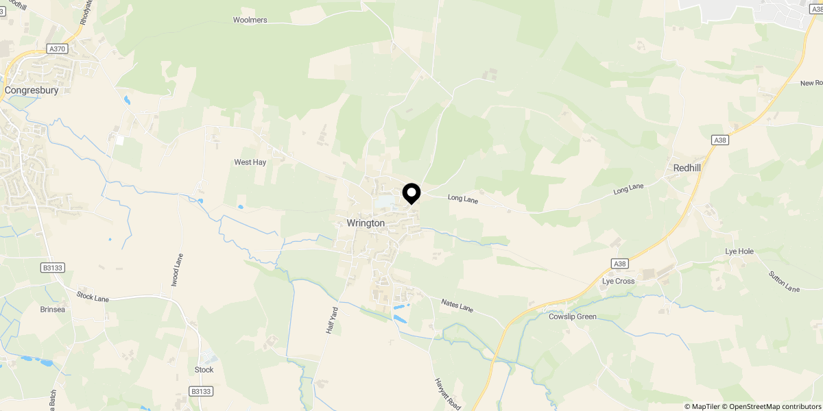 Approximate location of South Meadows, Wrington