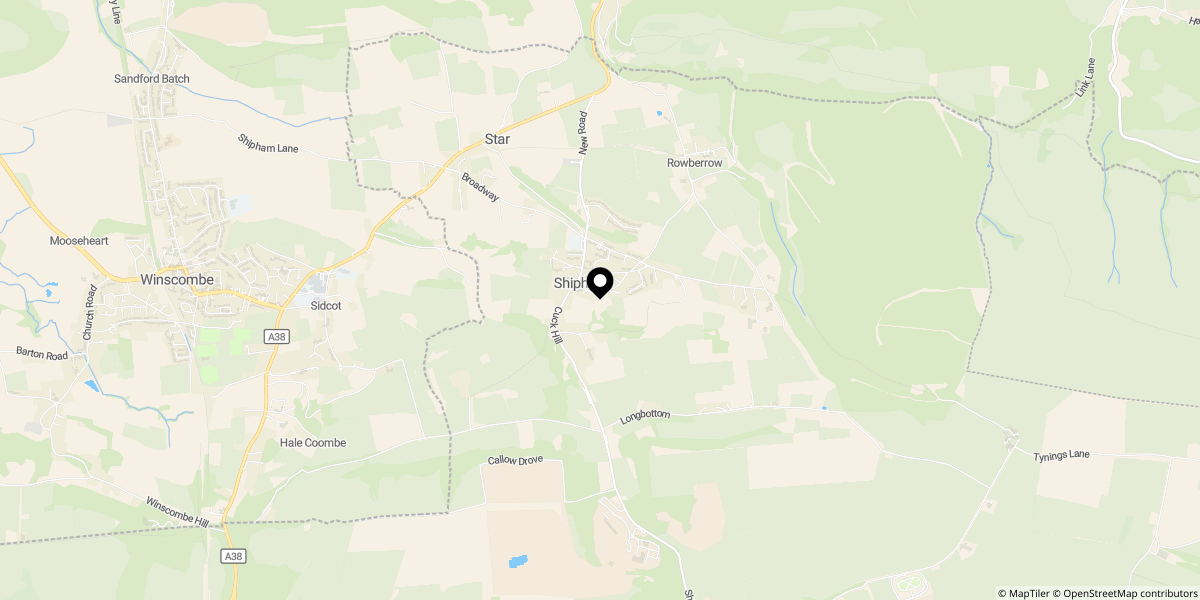 Approximate location of Fair Hill, Shipham