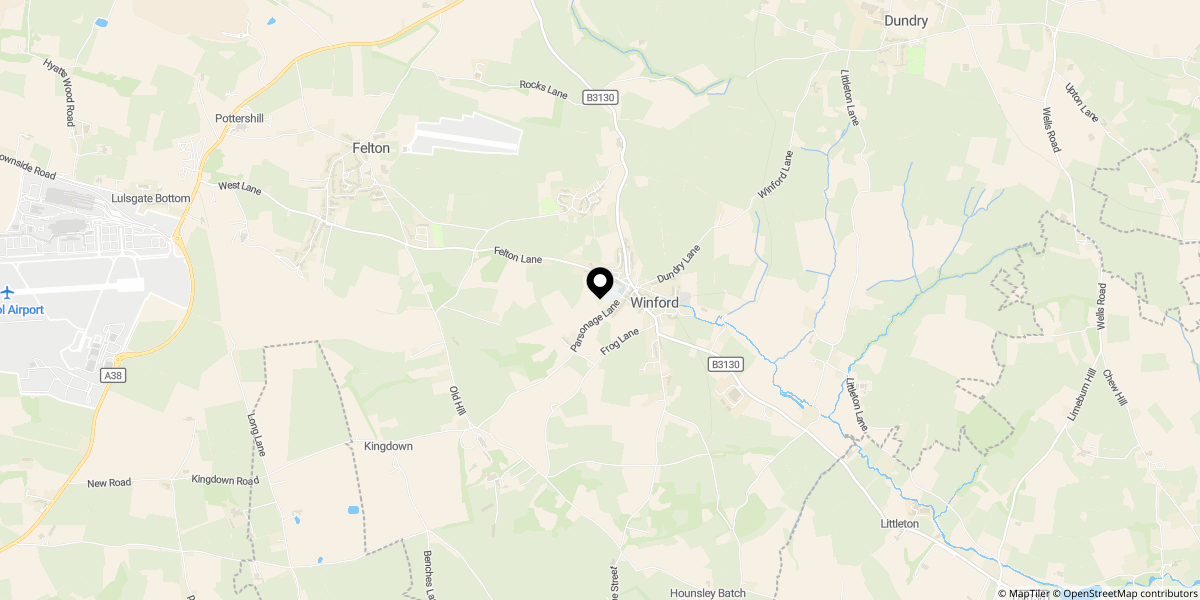 Approximate location of Kingston Mead, Winford