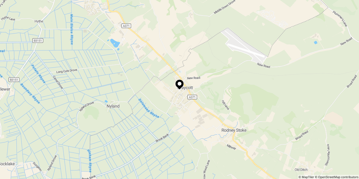 Approximate location of Wet Lane, Draycott