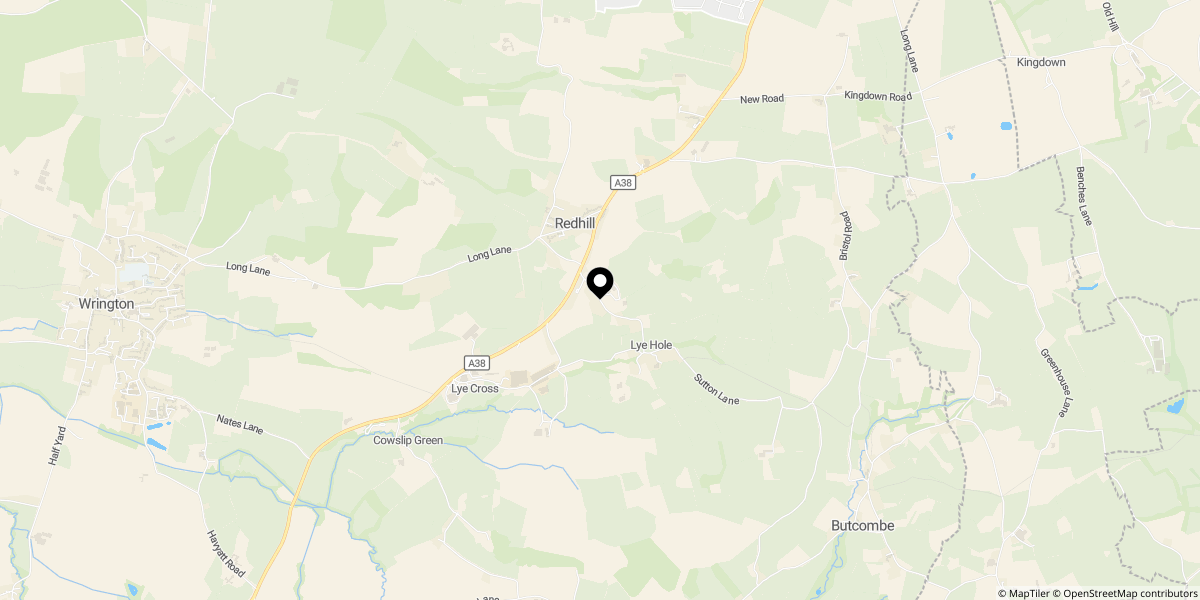Approximate location of Lye Hole Lane, Redhill