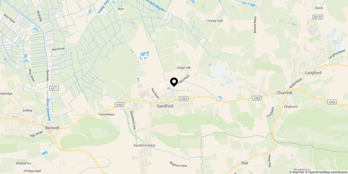 Approximate location of Dabinett Drive, Sandford