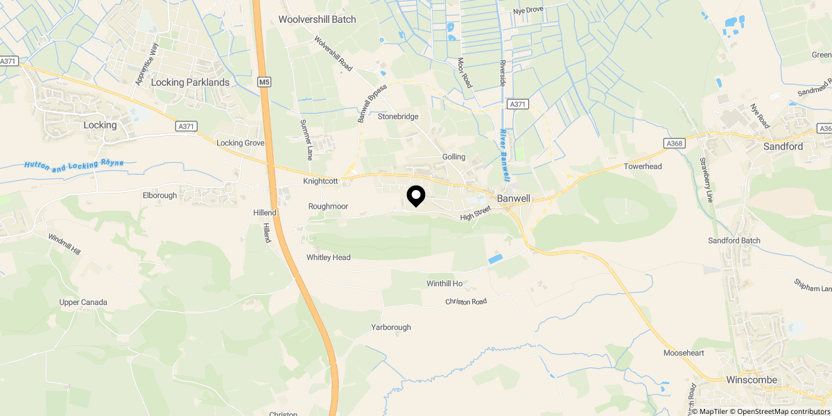 Approximate location of High Street, Banwell