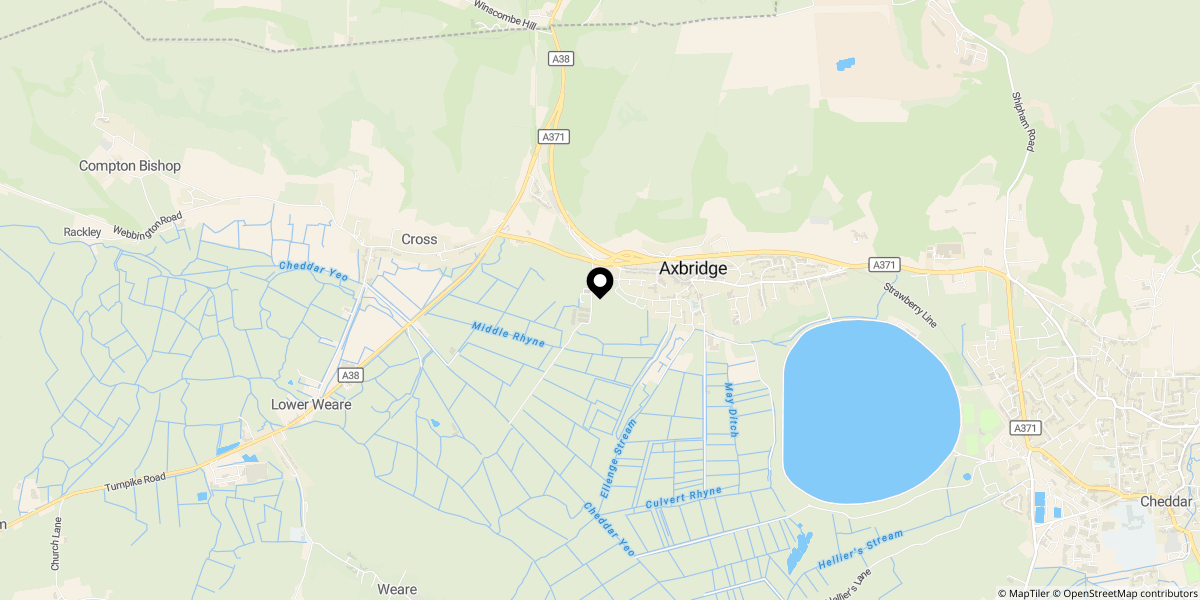 Approximate location of Houlgate Way, Axbridge