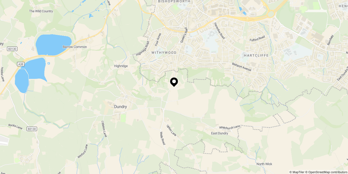 Approximate location of Broad Oak Hill, Dundry