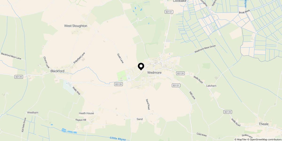 Approximate location of Guildhall Lane, Wedmore