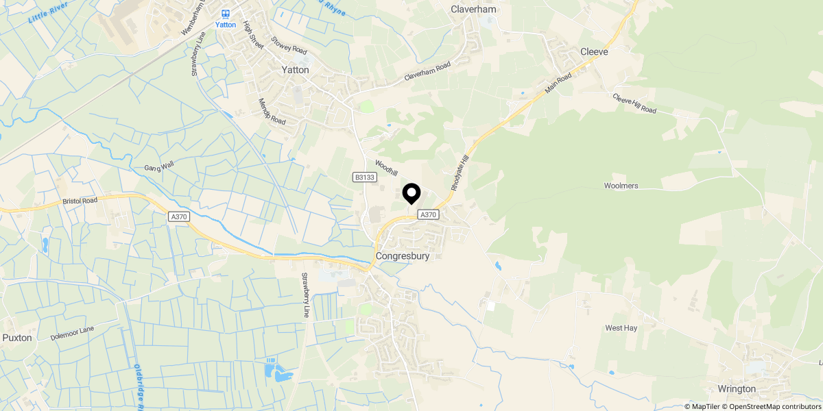 Approximate location of Bell Mead, Bristol Road, Congresbury