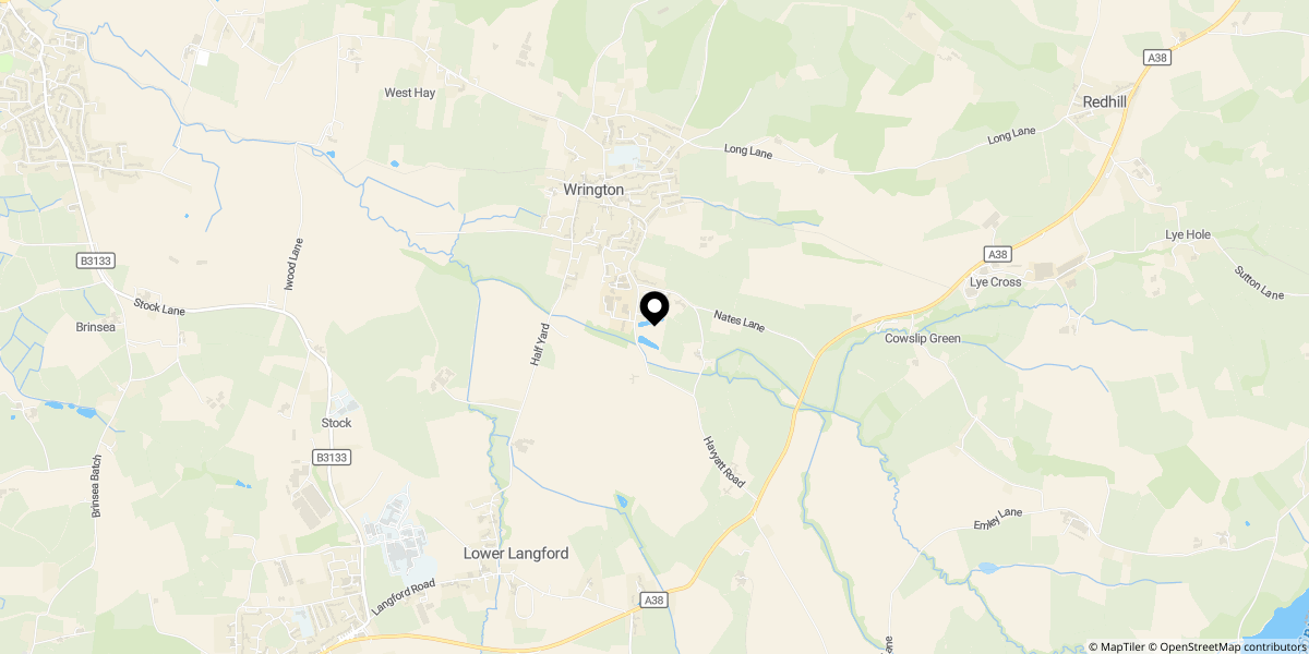 Approximate location of Whiting Way, Wrington