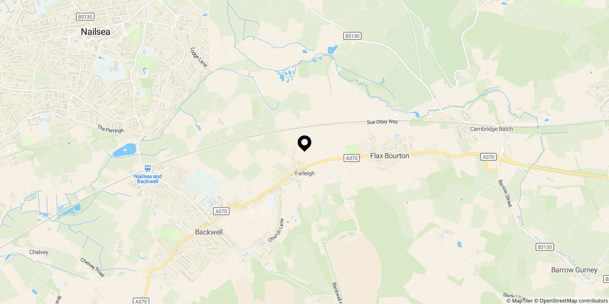 Approximate location of Backwell, Bristol