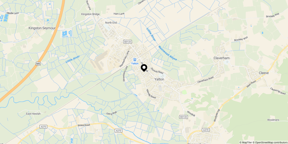 Approximate location of Heathgate, Yatton