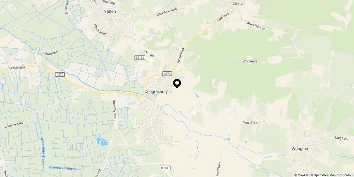 Approximate location of Wrington Lane, Congresbury