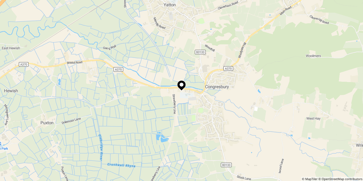 Approximate location of Station Road, Congresbury