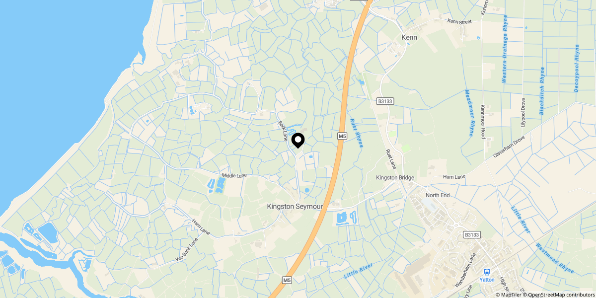 Approximate location of Back Lane, Kingston Seymour