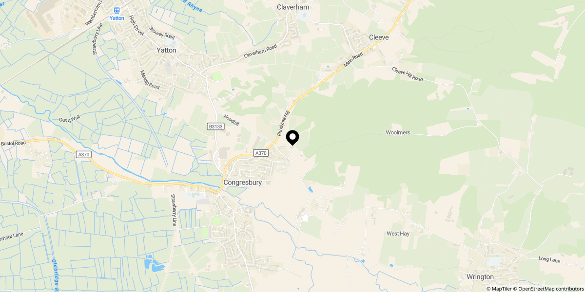Approximate location of Wrington Road, Congresbury