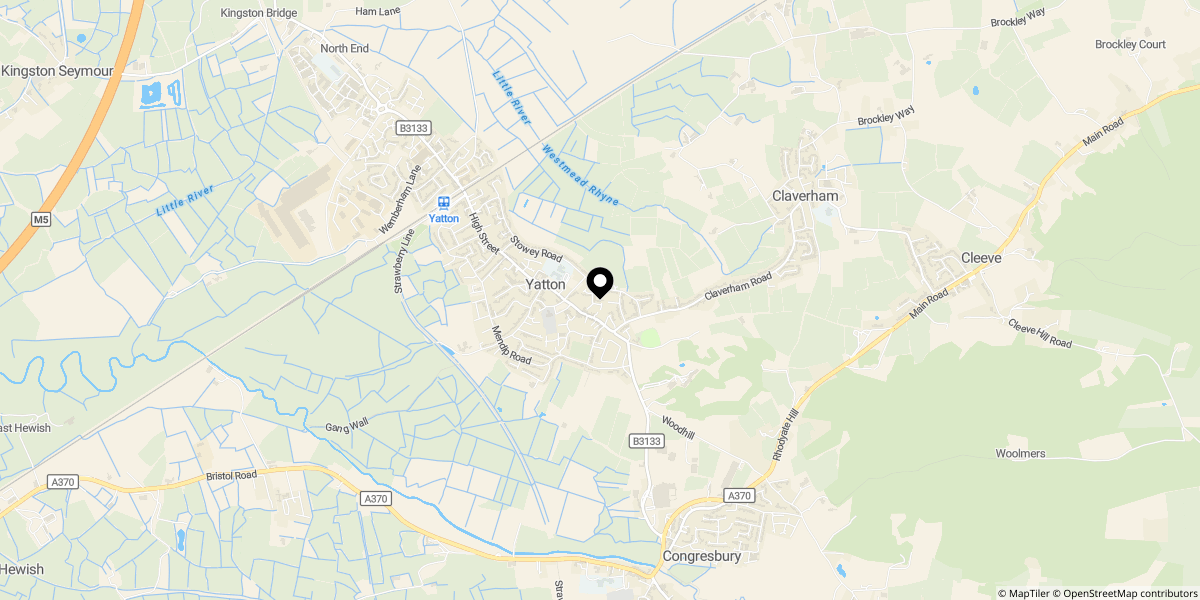 Approximate location of High Street, Yatton