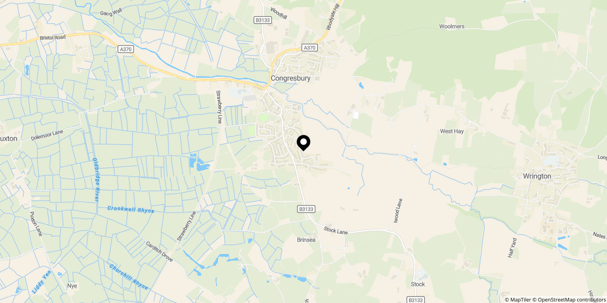 Approximate location of Venus Street, Congresbury
