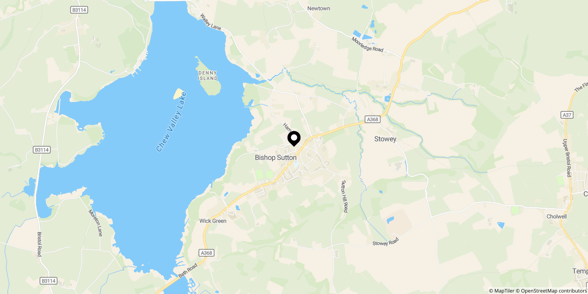 Approximate location of Sutton Hill Road, Bishop Sutton