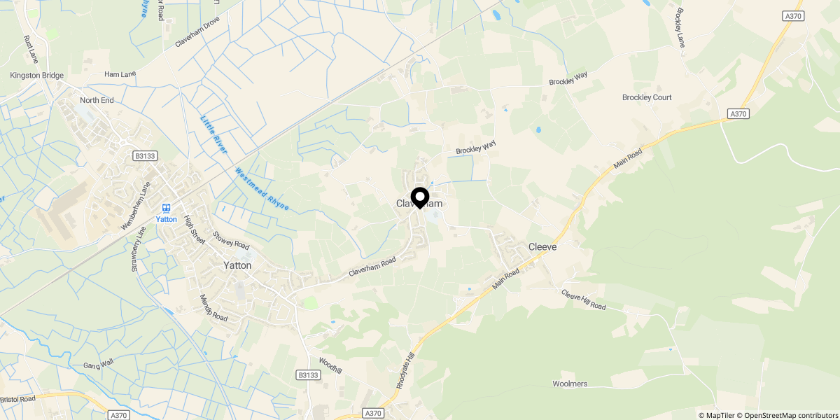 Approximate location of High Street, Claverham