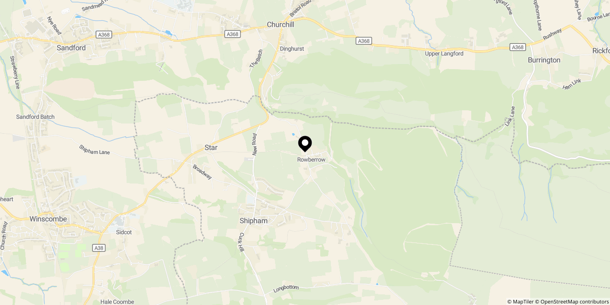 Approximate location of School Lane, Rowberrow