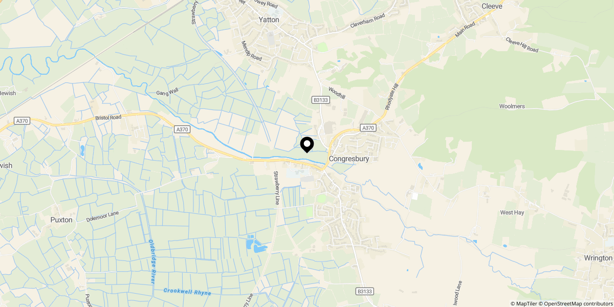 Approximate location of Station Road, Congresbury