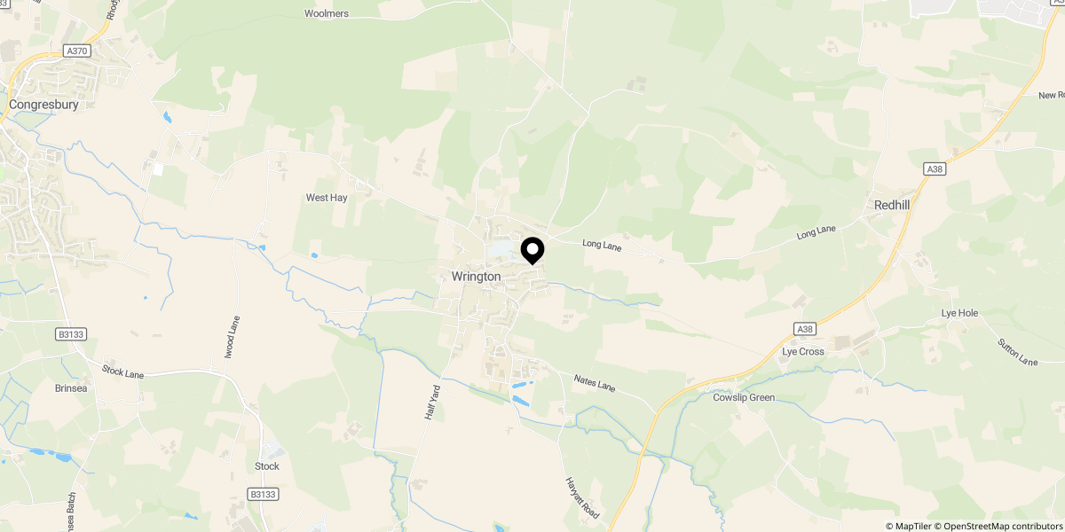 Approximate location of School Road, Wrington