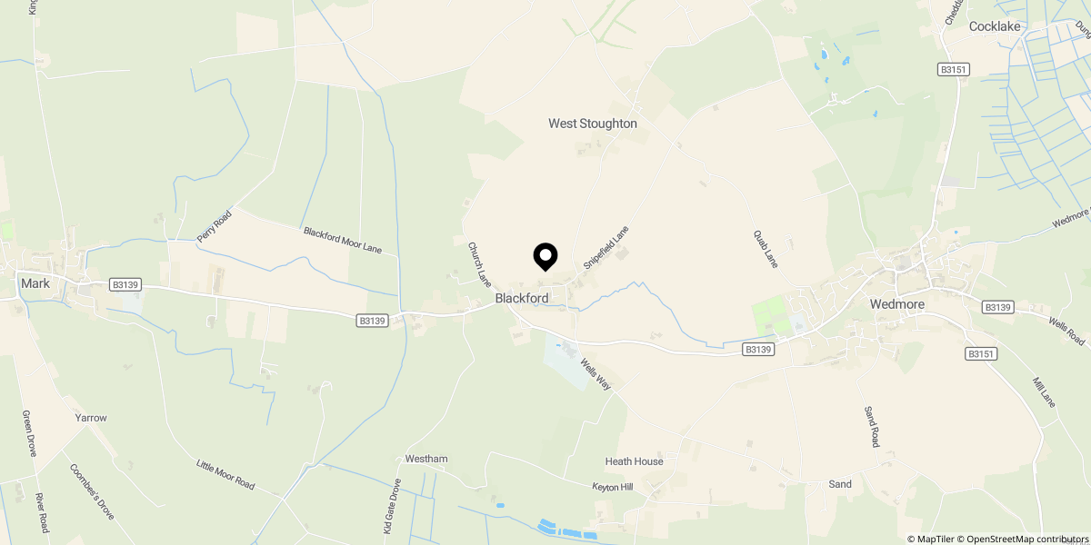 Approximate location of Old Farm Court, Blackford